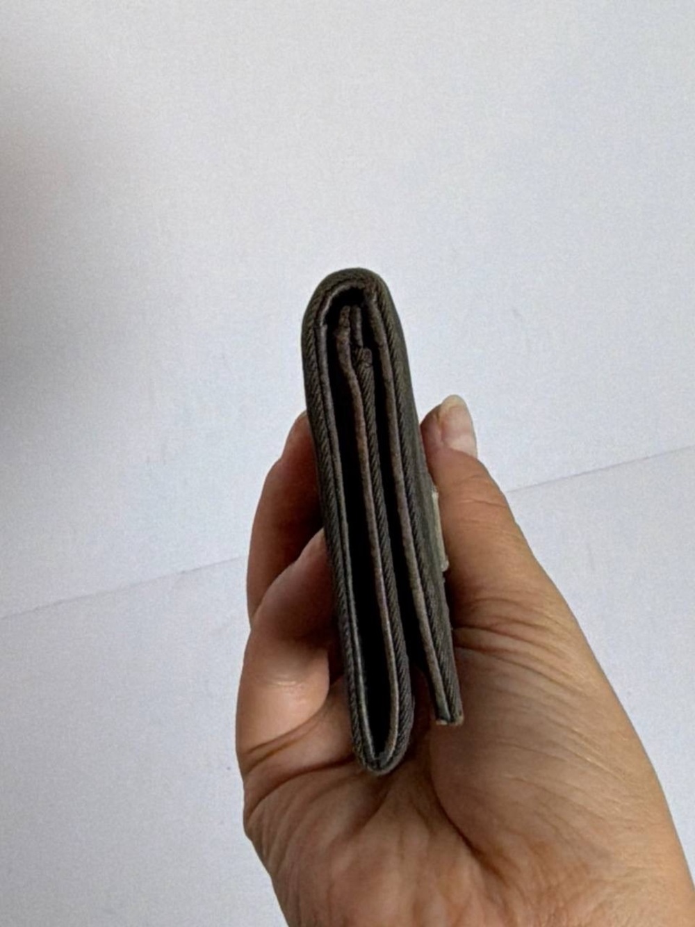 Prada Dark Green Nylon Flap Cardholder - Picture 6 of 15